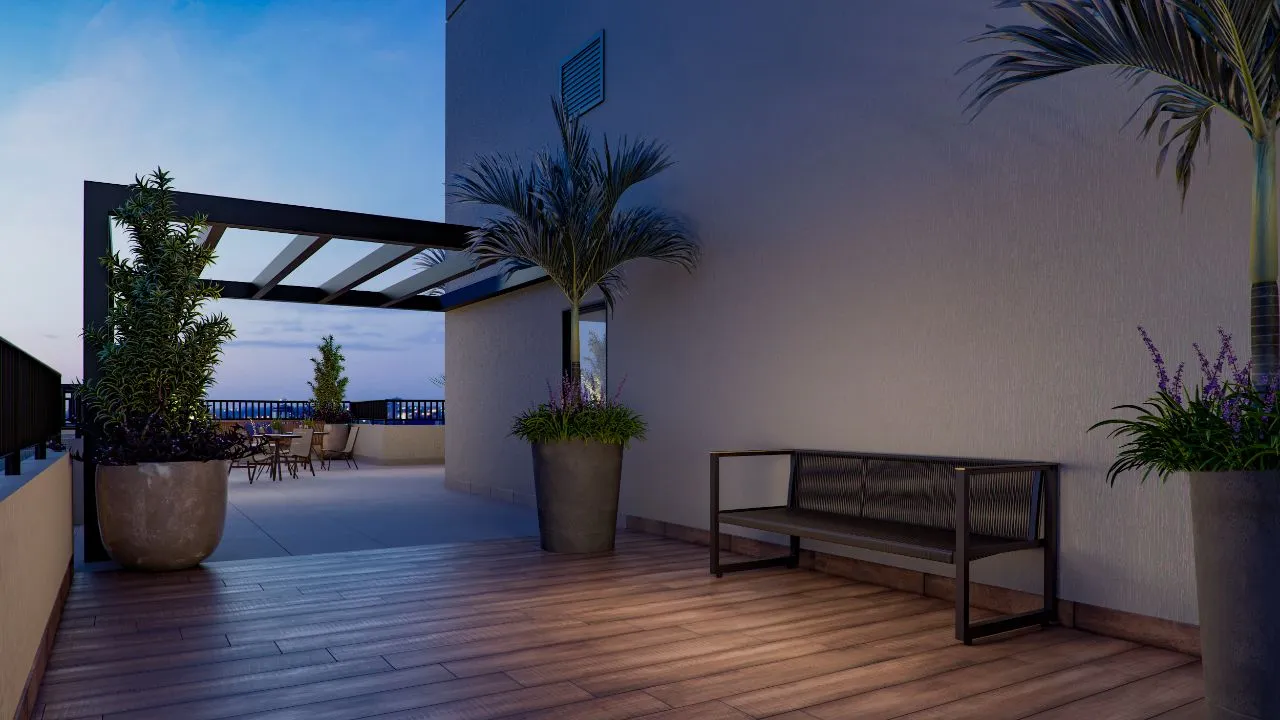 Deck molhado e solarium — lazer aquático Auge Panamby