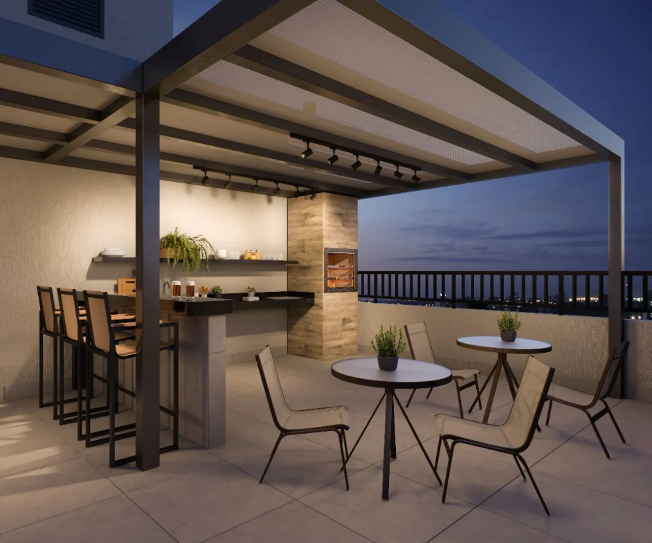 Grill integrado ao espaço gourmet — lazer completo Auge Panamby